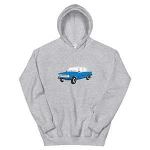 The Blue Donkey (Lada Taxi) Unisex Hoodie Gray