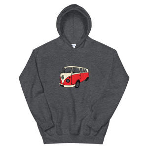 VW Kombi Bus Unisex Hoodie Dark Heather Gray