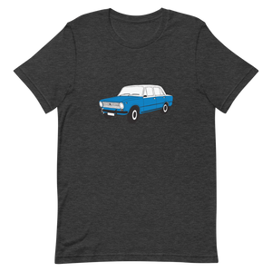 The Blue Donkey (Lada Taxi) Unisex Tee Dark Gray