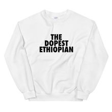 Load image into Gallery viewer, The Dopest Ethiopian Unisex Sweatshirt White/Black