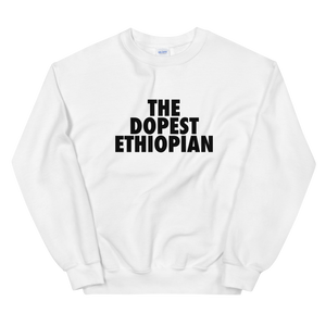 The Dopest Ethiopian Unisex Sweatshirt White/Black