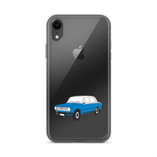 Load image into Gallery viewer, Lada Blue Donkey Taxi Clear iPhone Case