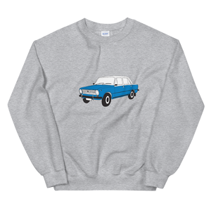 The Blue Donkey (Lada Taxi) Unisex Sweatshirt Gray