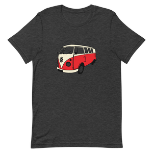 VW Kombi Bus Unisex Tee Dark Heather Gray