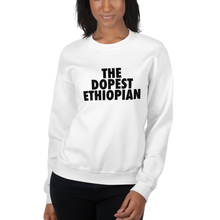 Load image into Gallery viewer, The Dopest Ethiopian Unisex Sweatshirt White/Black