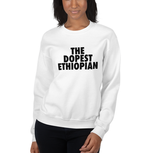 The Dopest Ethiopian Unisex Sweatshirt White/Black