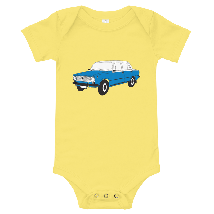 The Blue Donkey (Lada Taxi) Infant Onesie Yellow