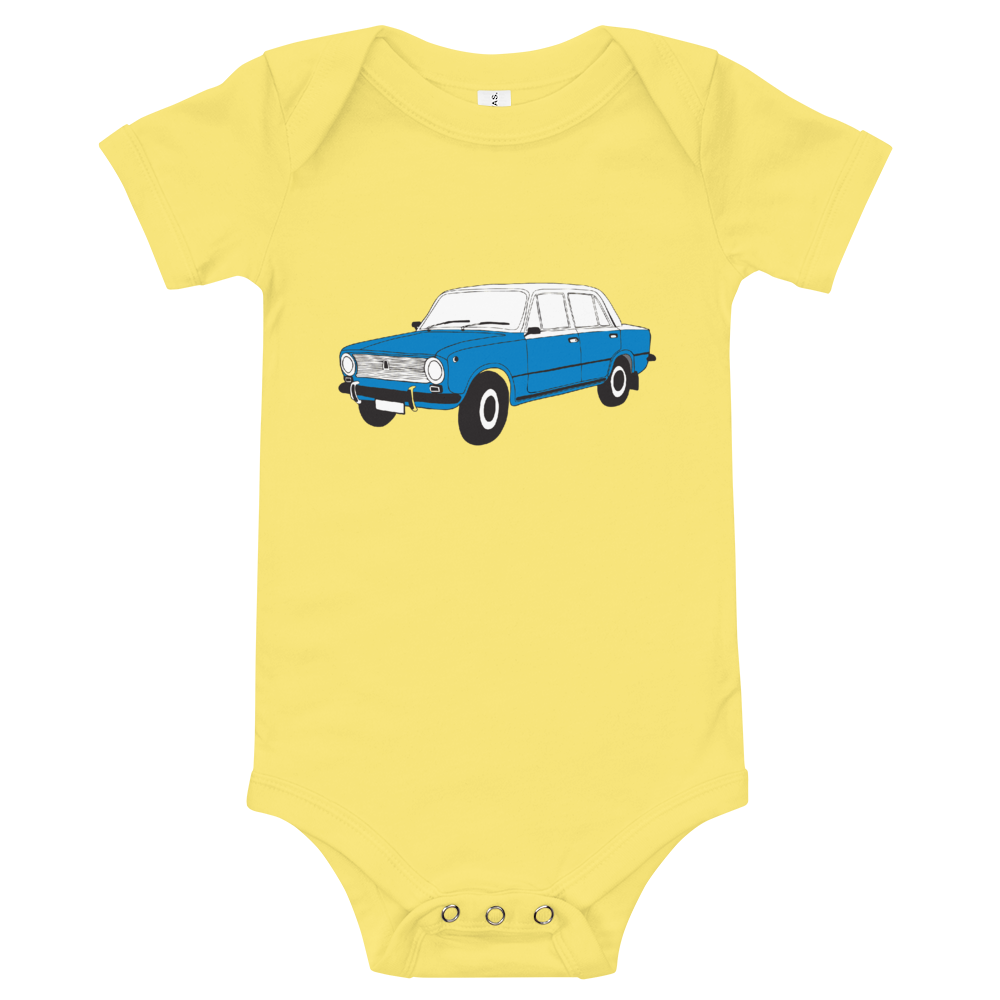 The Blue Donkey (Lada Taxi) Infant Onesie Yellow