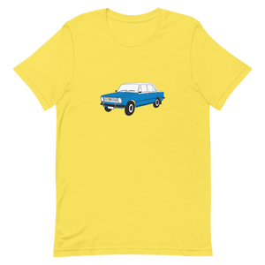 The Blue Donkey (Lada Taxi) Unisex Tee Yellow