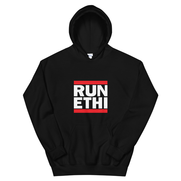 Run Ethi Unisex Hoodie Black