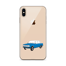 Load image into Gallery viewer, Lada Blue Donkey Taxi Clear iPhone Case