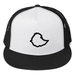 Ethiopia Map Trucker Cap Black/White