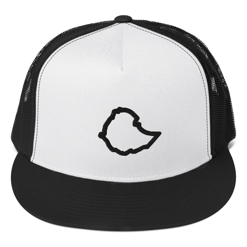 Ethiopia Map Trucker Cap Black/White