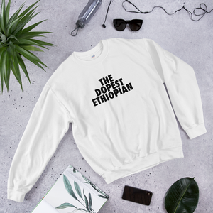 The Dopest Ethiopian Unisex Sweatshirt White/Black