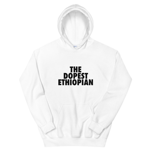 The Dopest Ethiopian Unisex Hoodie White/Black