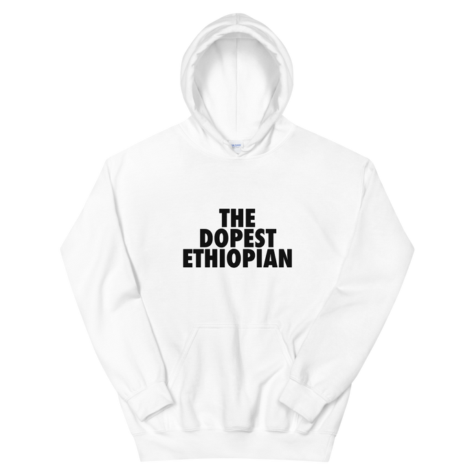 The Dopest Ethiopian Unisex Hoodie White/Black