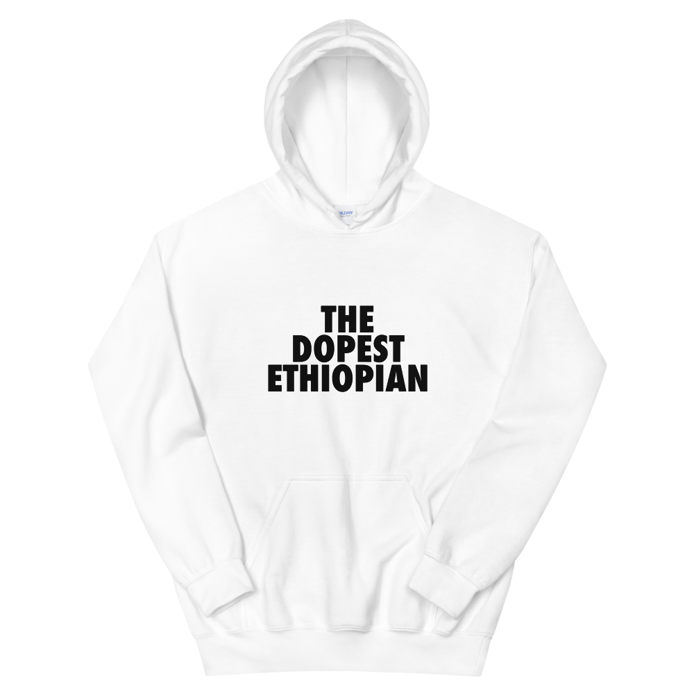 The Dopest Ethiopian Unisex Hoodie White/Black