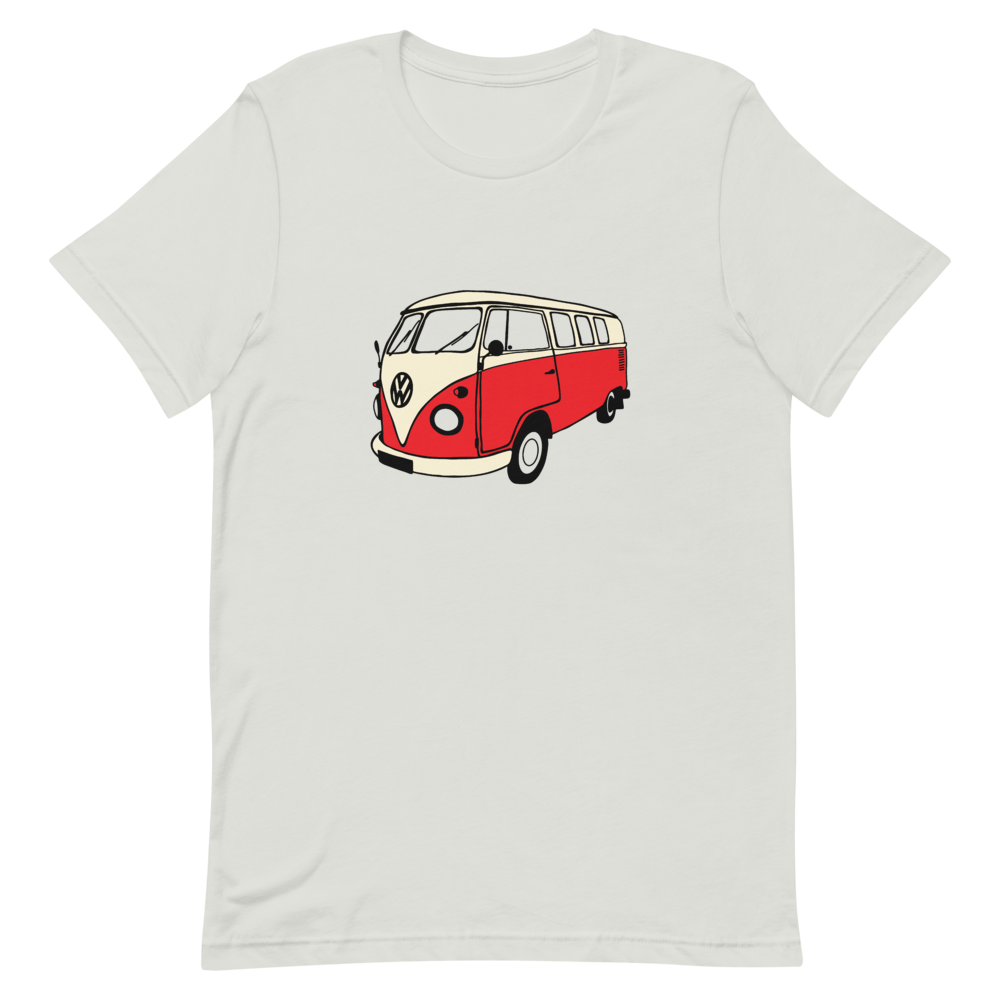 VW Kombi Bus Unisex Tee Gray