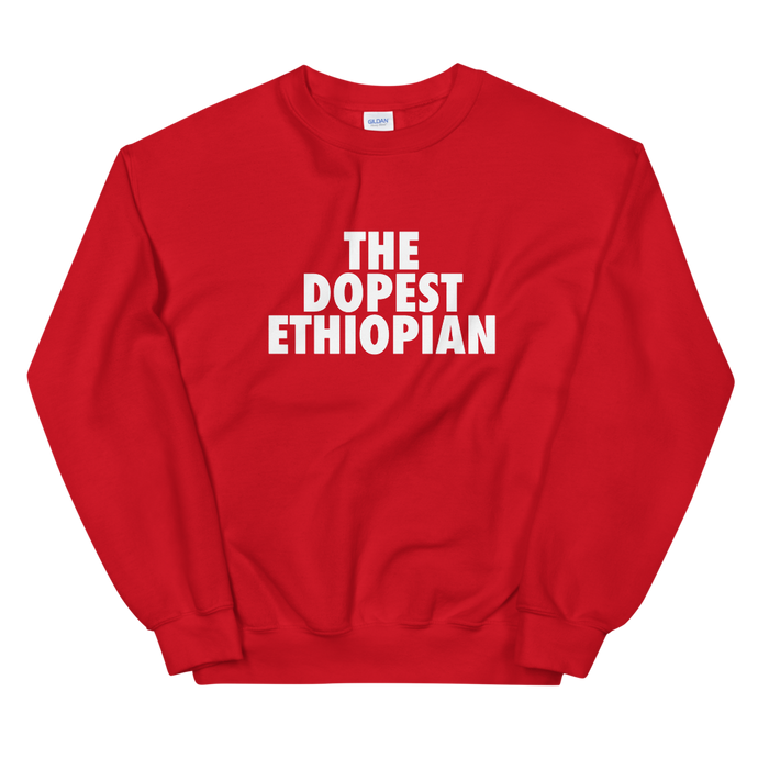 The Dopest Ethiopian Unisex Sweats Red/White