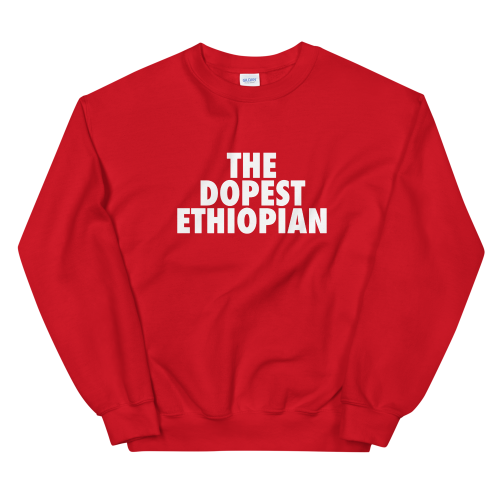 The Dopest Ethiopian Unisex Sweats Red/White