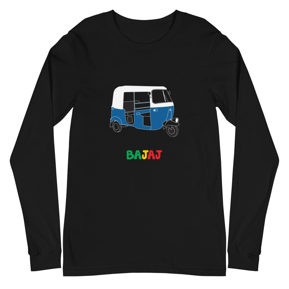 Bajaj Long Sleeve Unisex Tee - Black